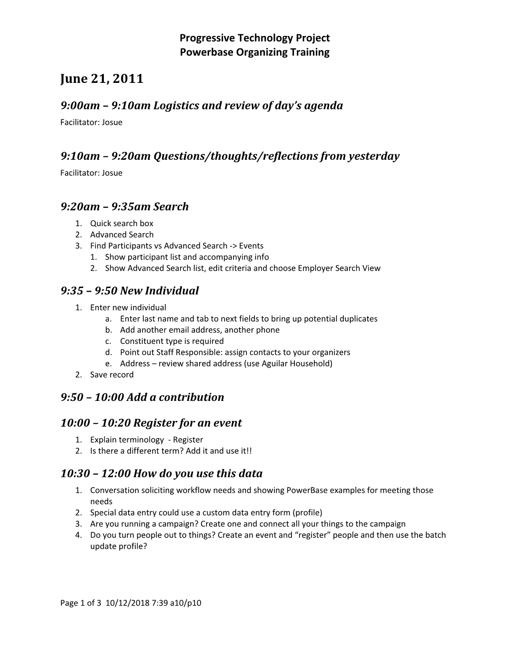 9:00Am 9:10Am Logistics and Review of Day S Agenda