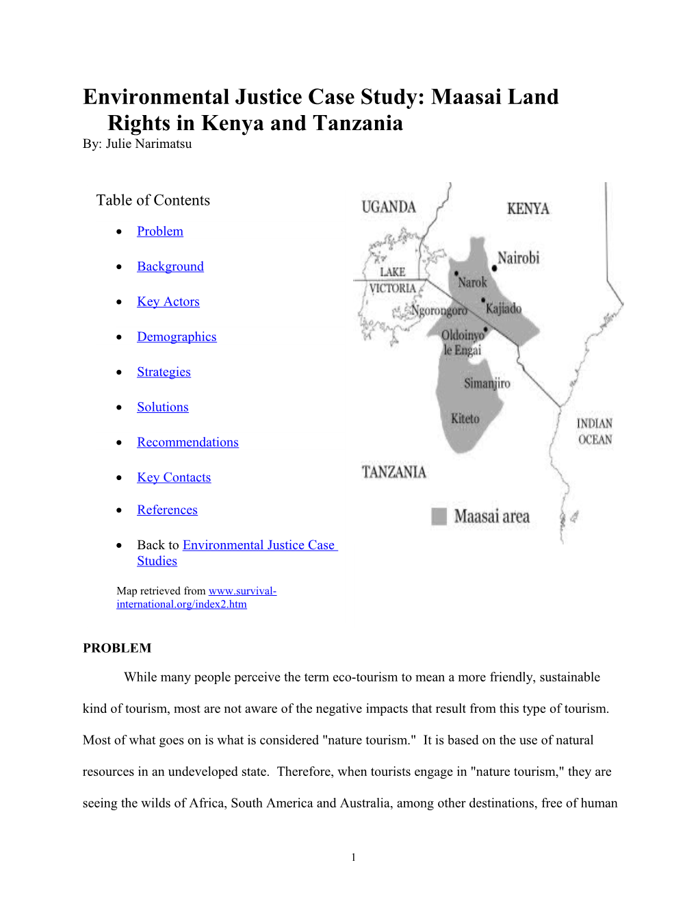 Environmental Justice Case Study: Maasai Land Rights in Kenya and Tanzania