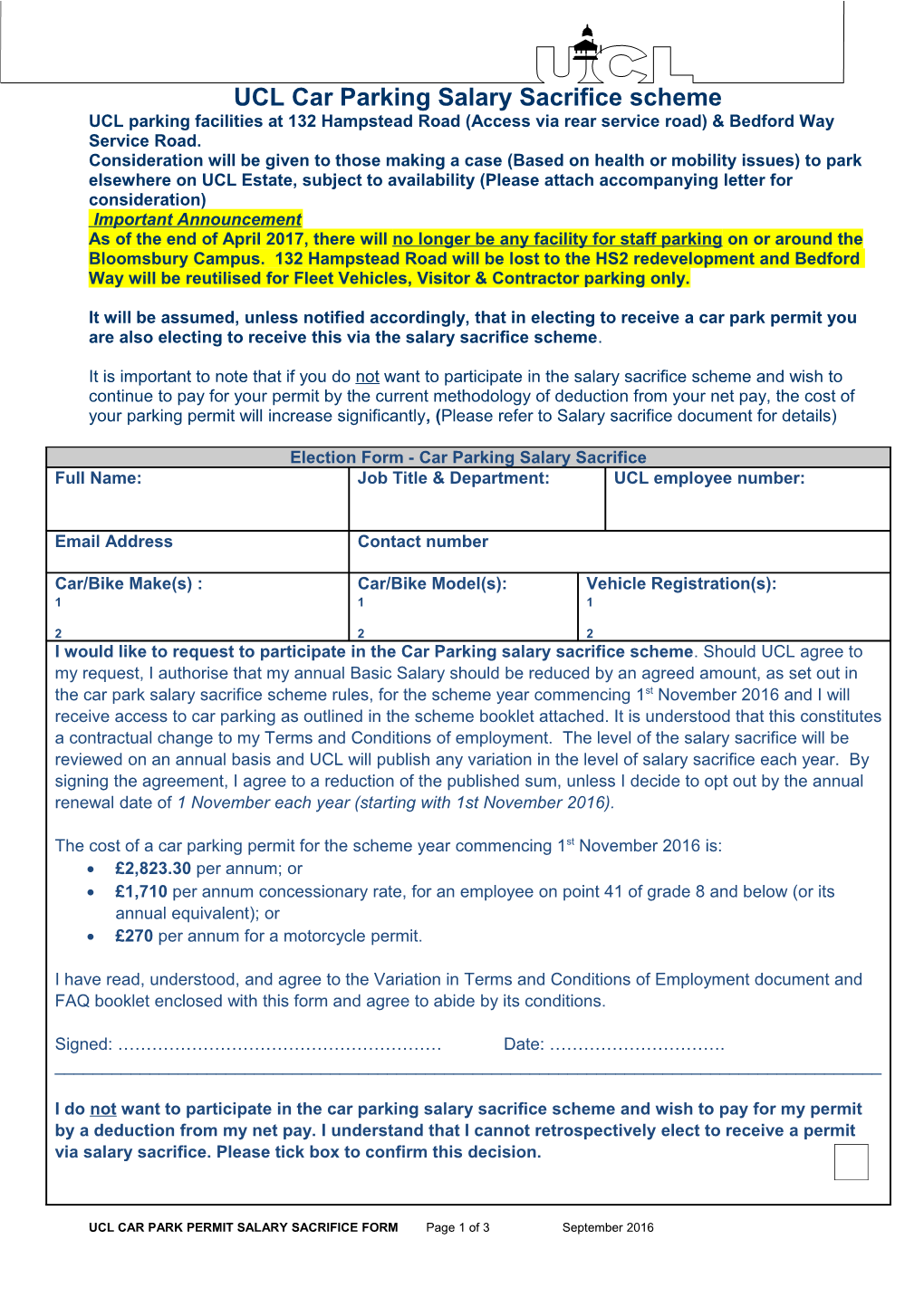 Enrolment Form - UCLH