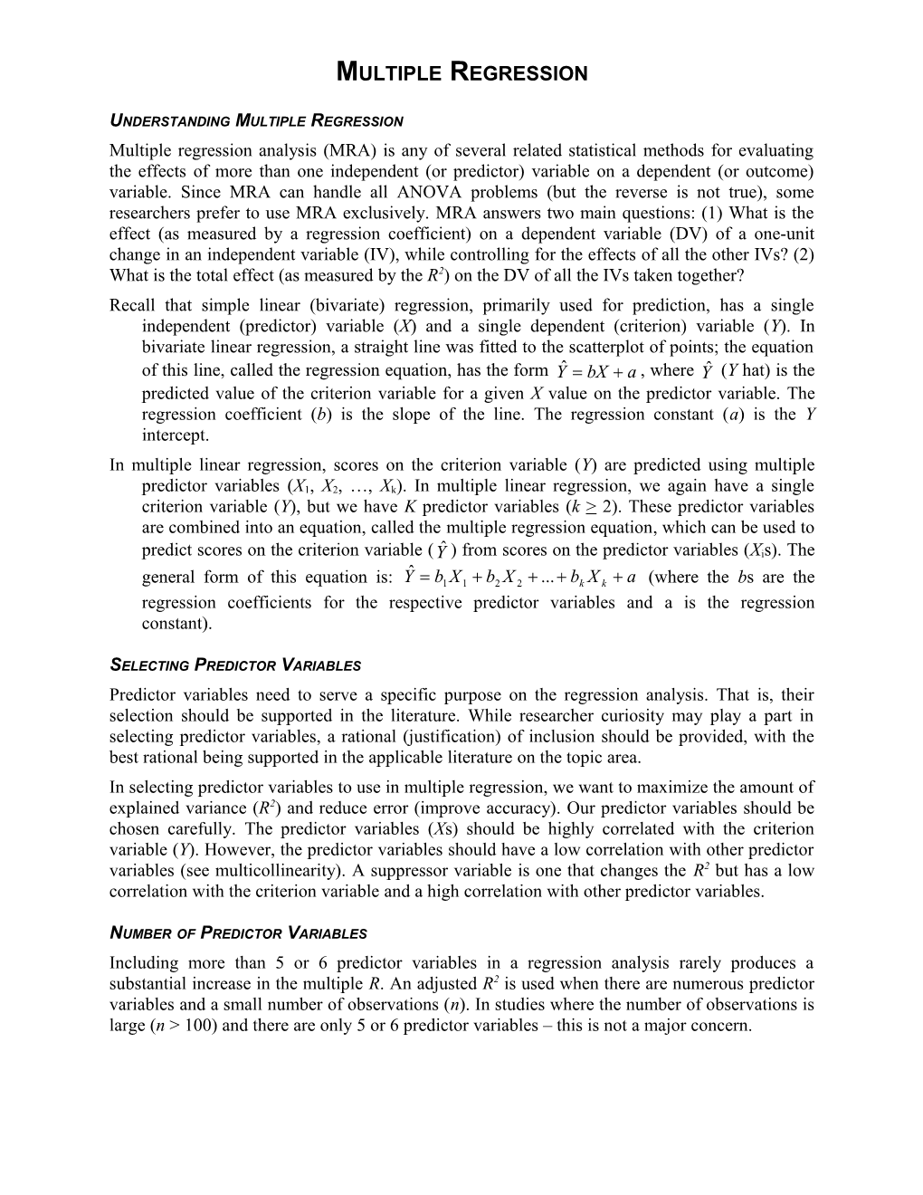 Understanding Multiple Regression