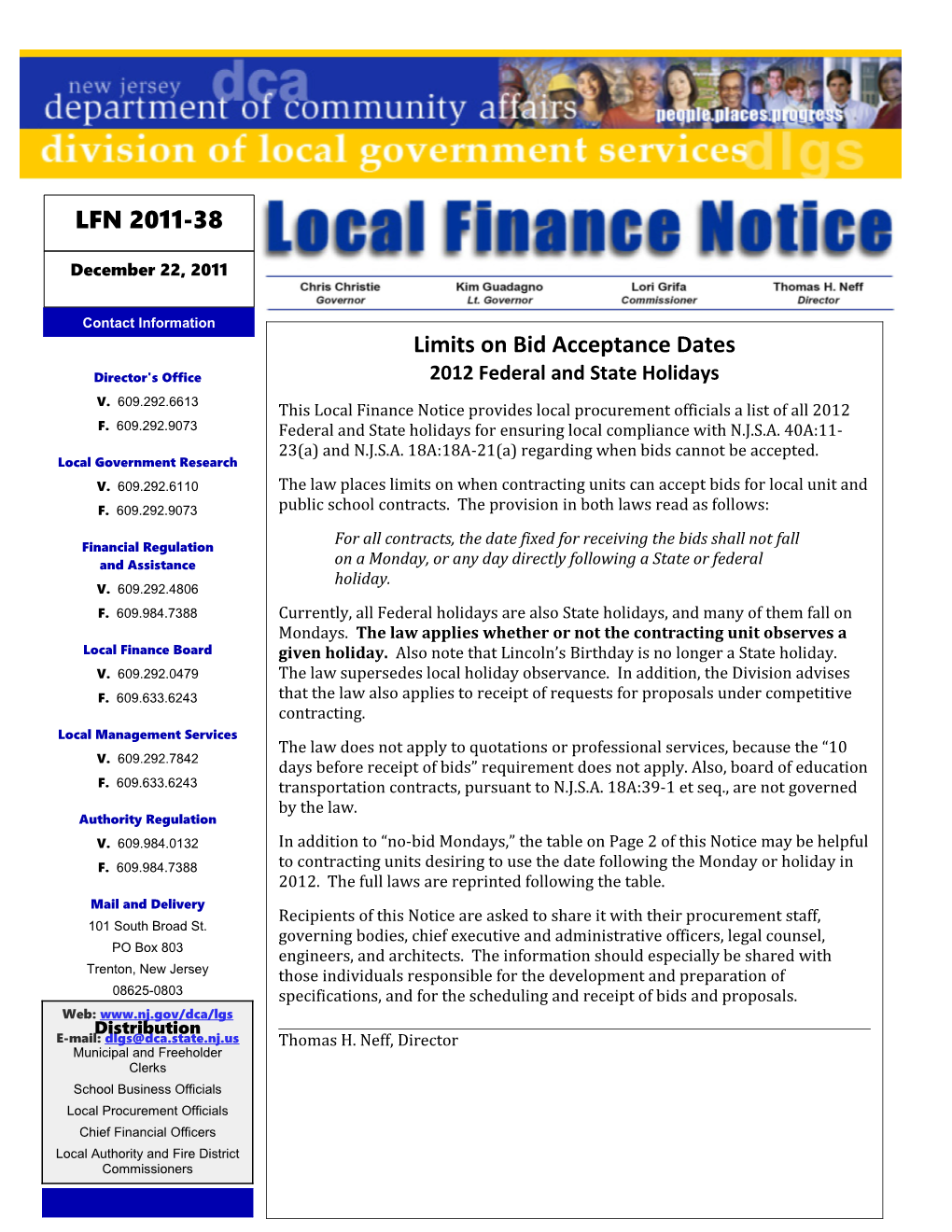 Local Finance Notice 2011-38December 22, 2011Page 1