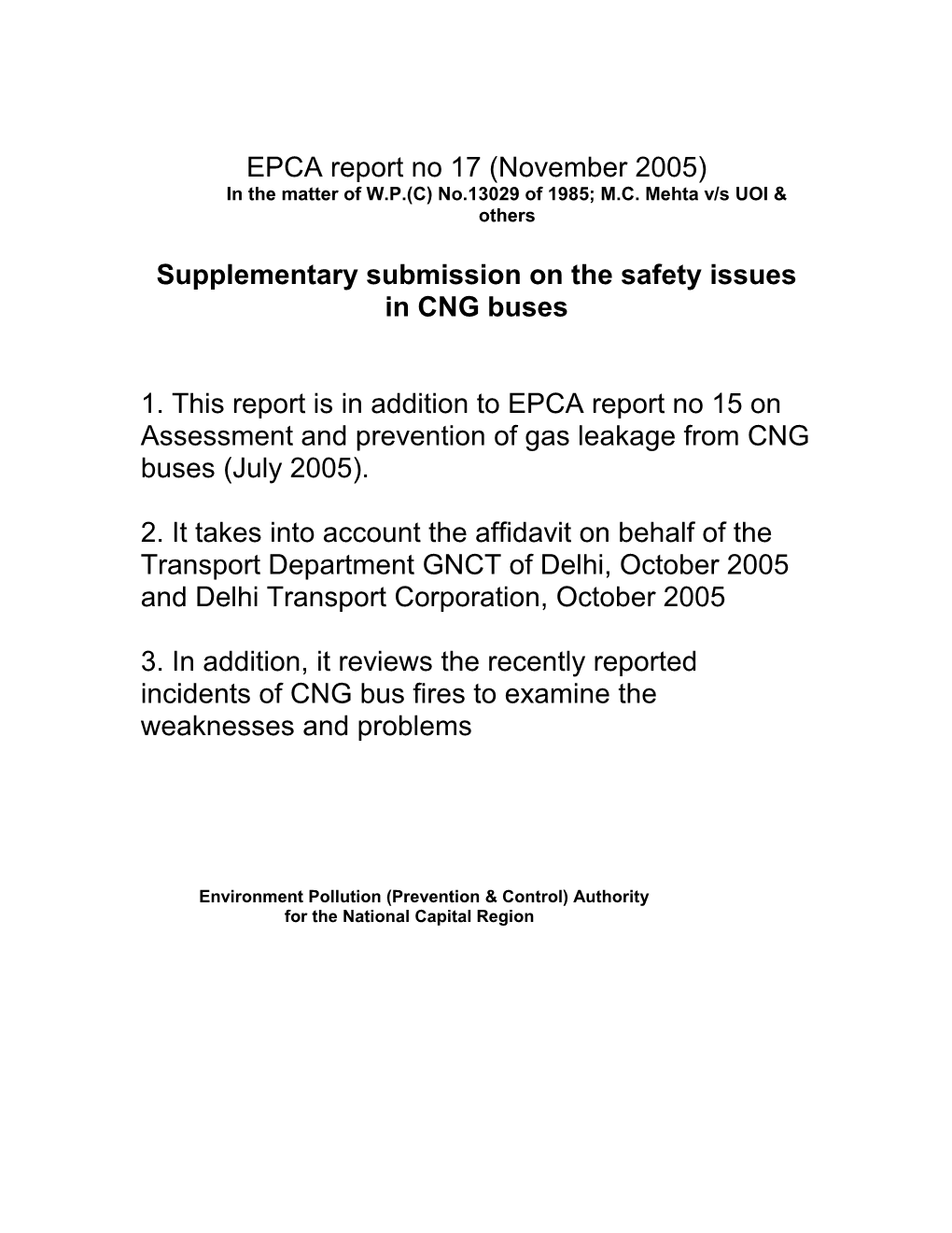 EPCA Report No 17 (November 2005)