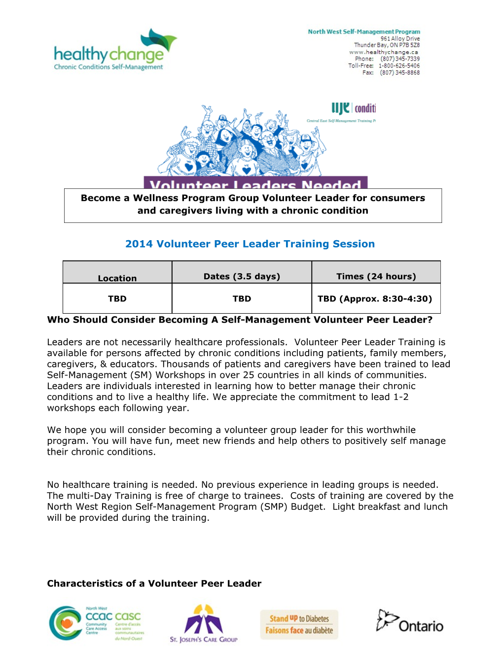 2014Volunteer Peer Leader Training Session