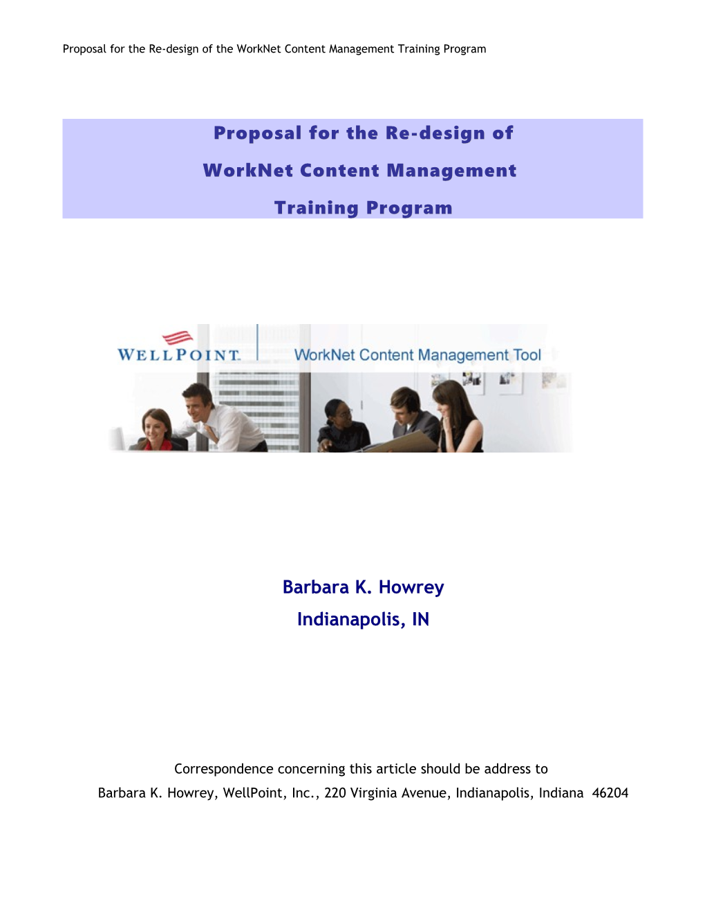 Redesign of Content Management Training