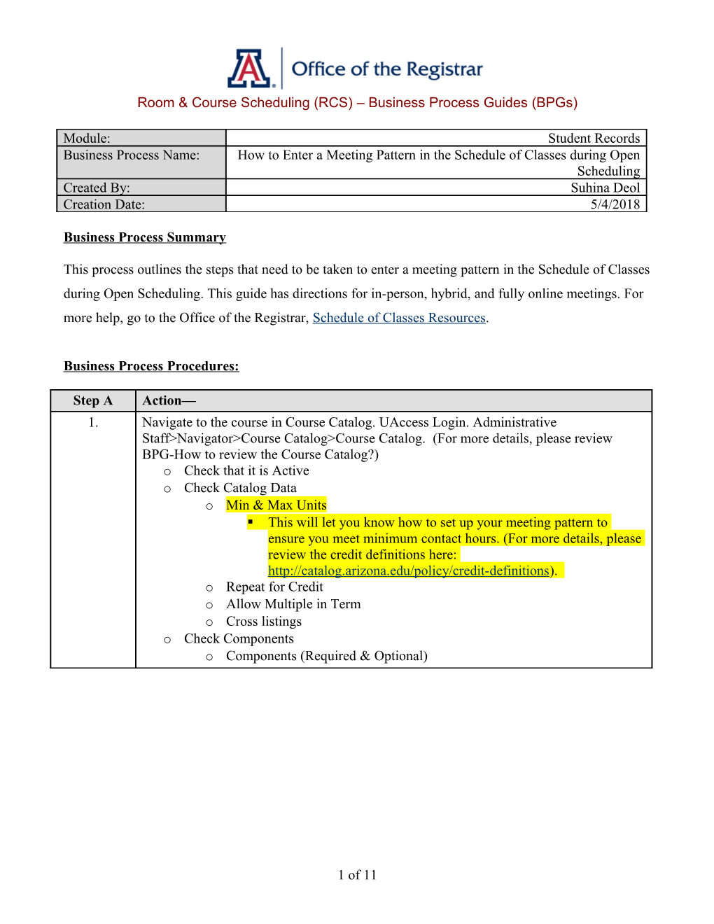 University of Colorado Project Definition Overview