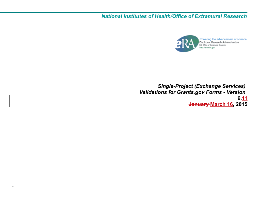 National Institutes of Health/Office of Extramural Research