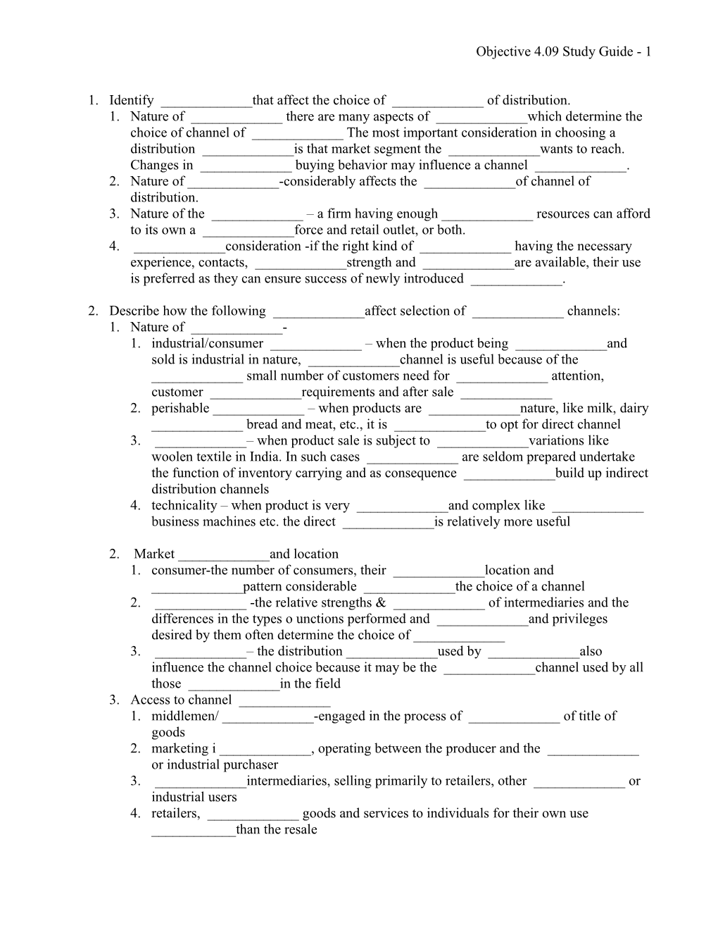 Objective 4.09 Study Guide - 1