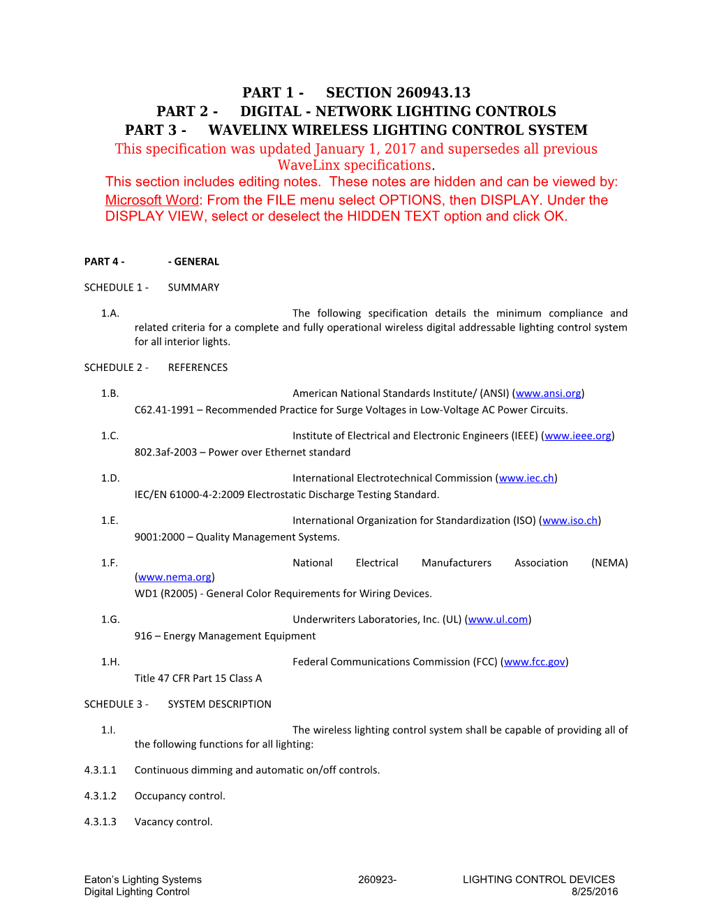 Digital-Network Lighting Controls