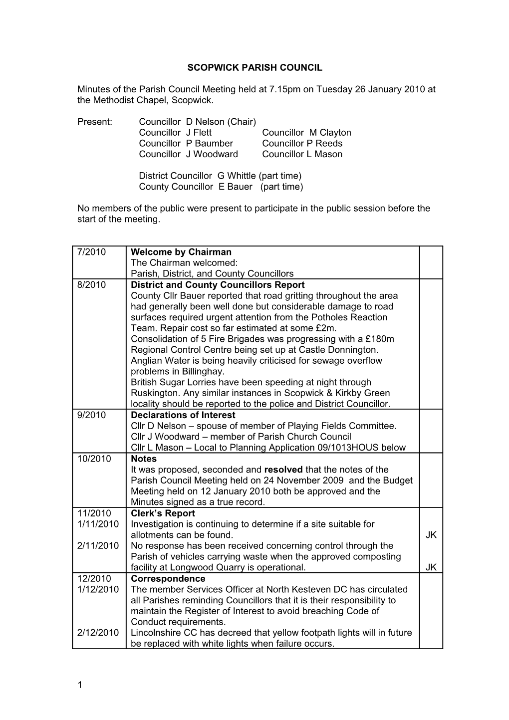 Scopwick Parish Council