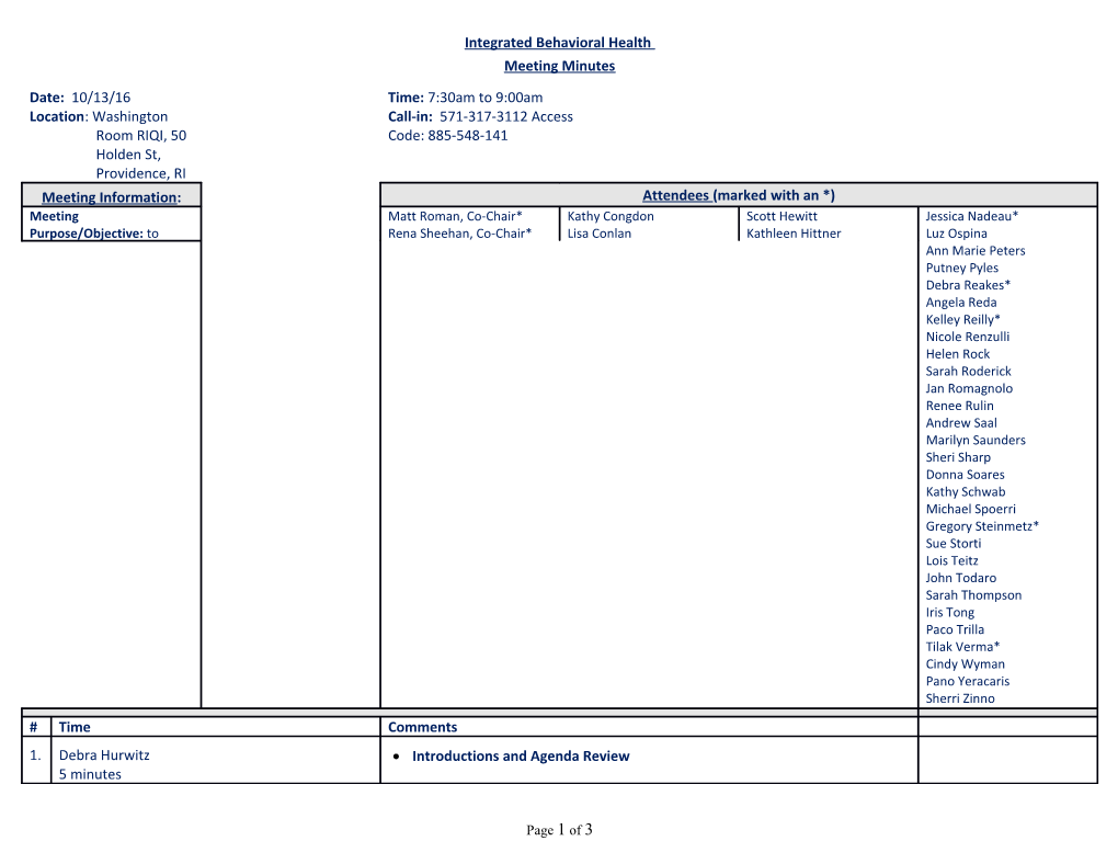 Integrated Behavioral Health