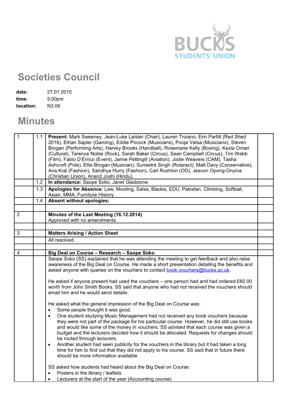 Societies Council