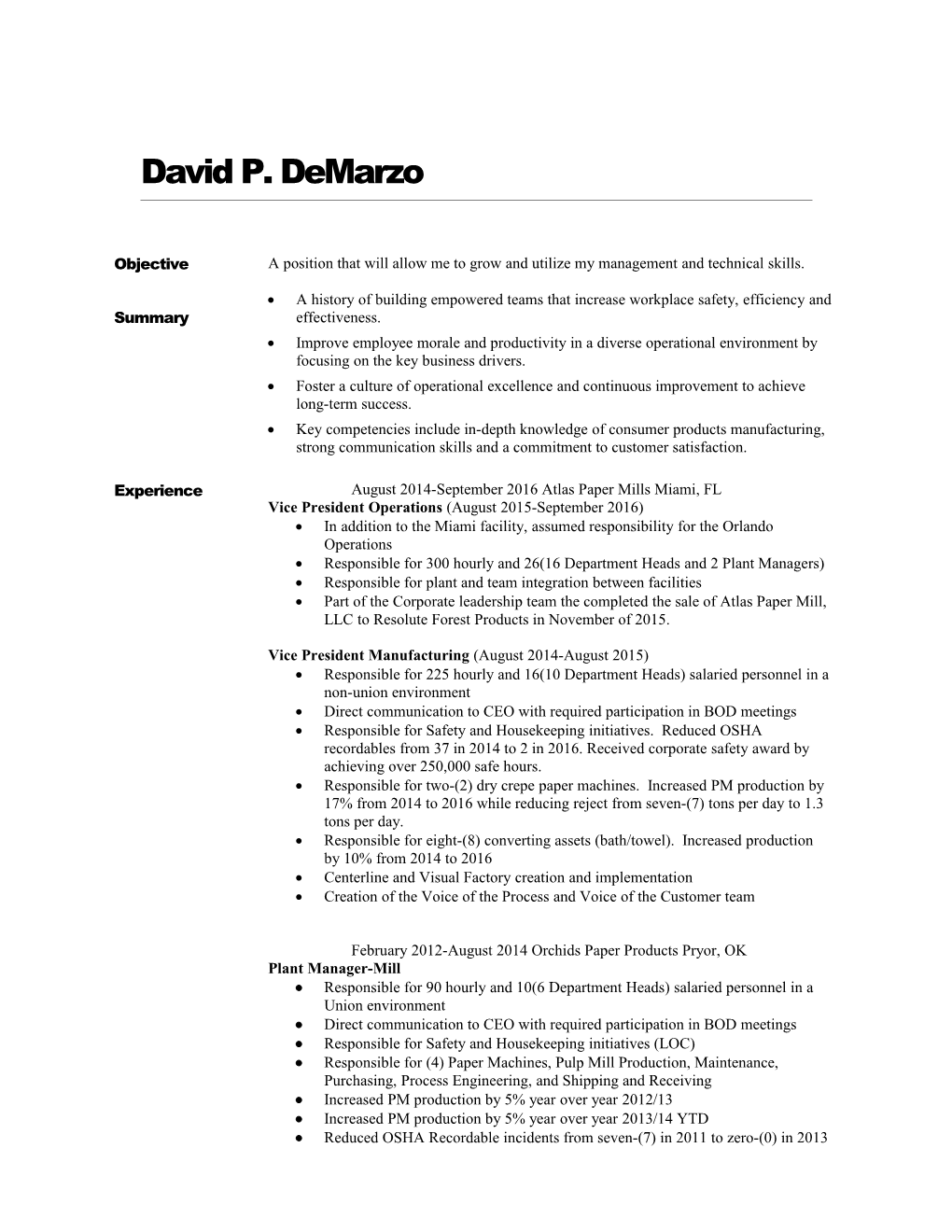 David P. Demarzo