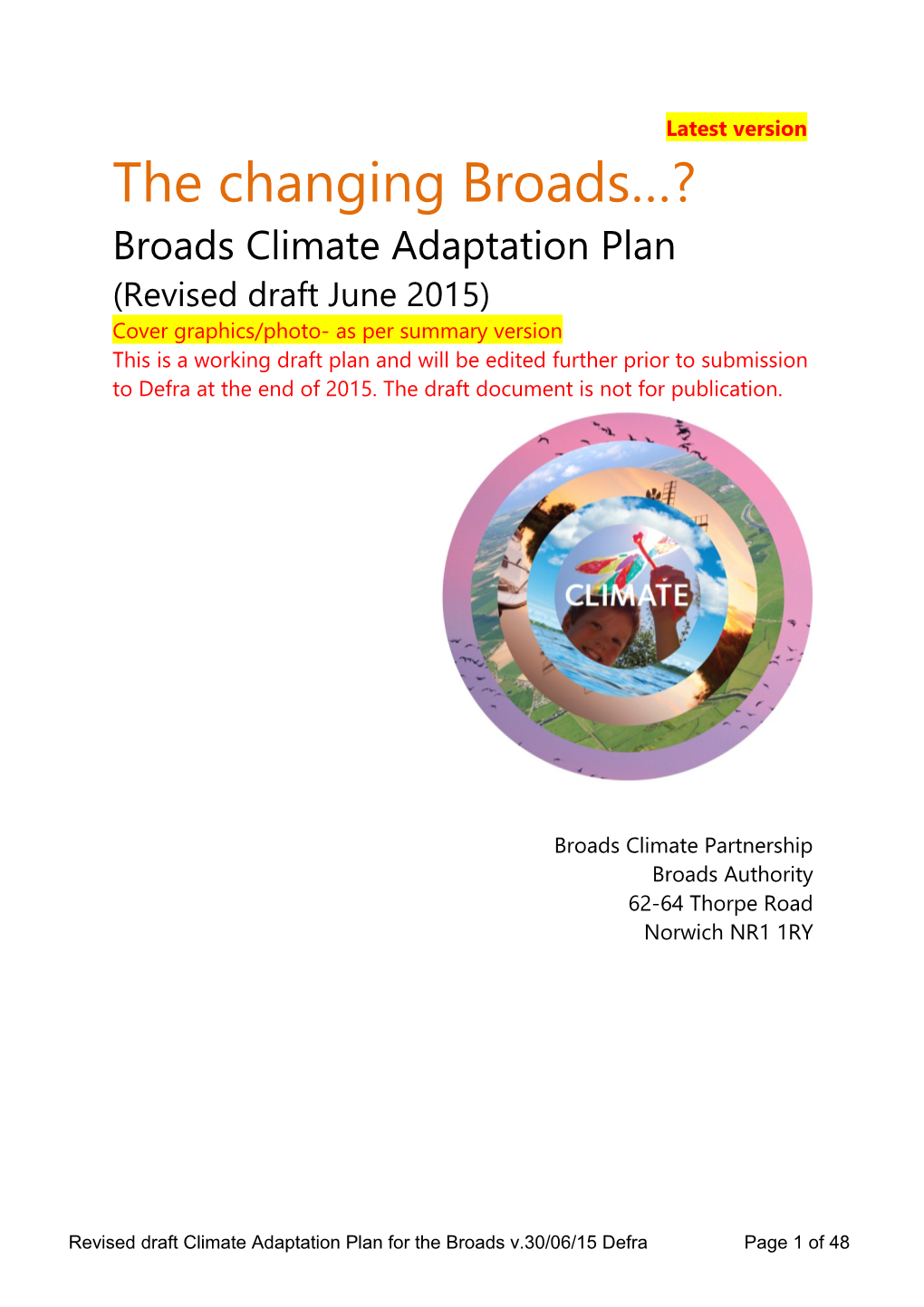 Broads Climate Adaptation Plan