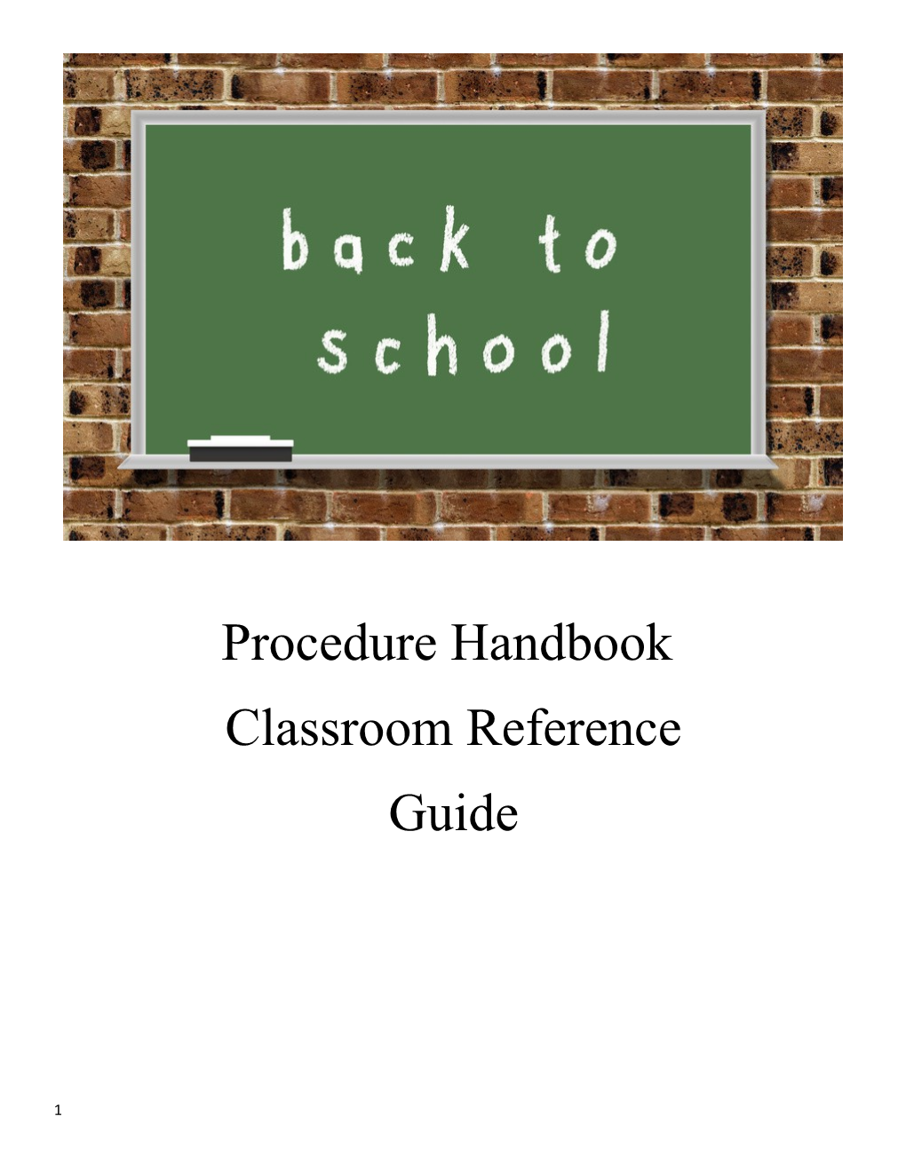 Procedure Handbook