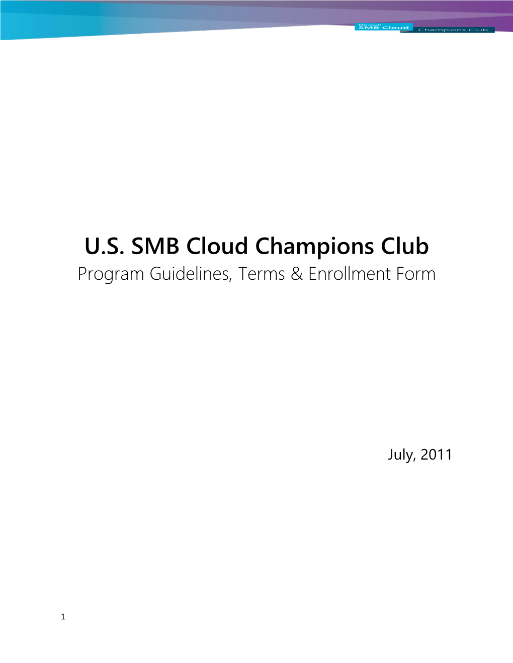 U.S. SMB Cloud Champions Club