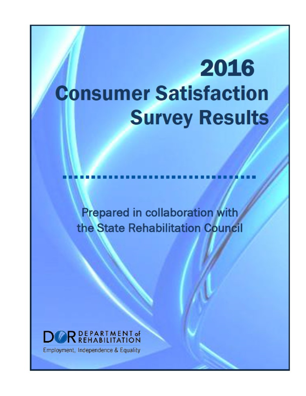 Consumer Satisfaction Survey 2016 Page1