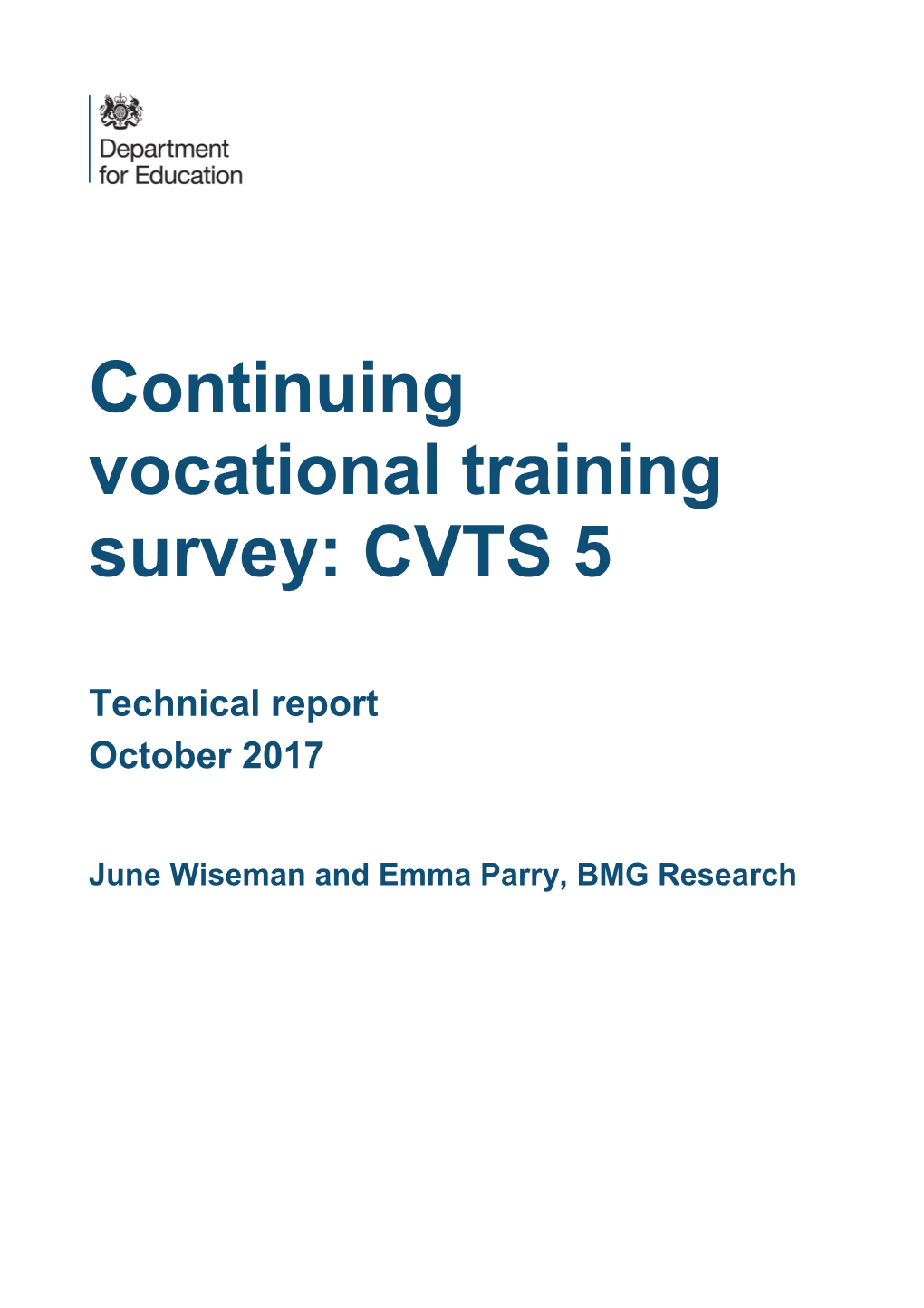 Continuing Vocational Training Survey: CVTS 5