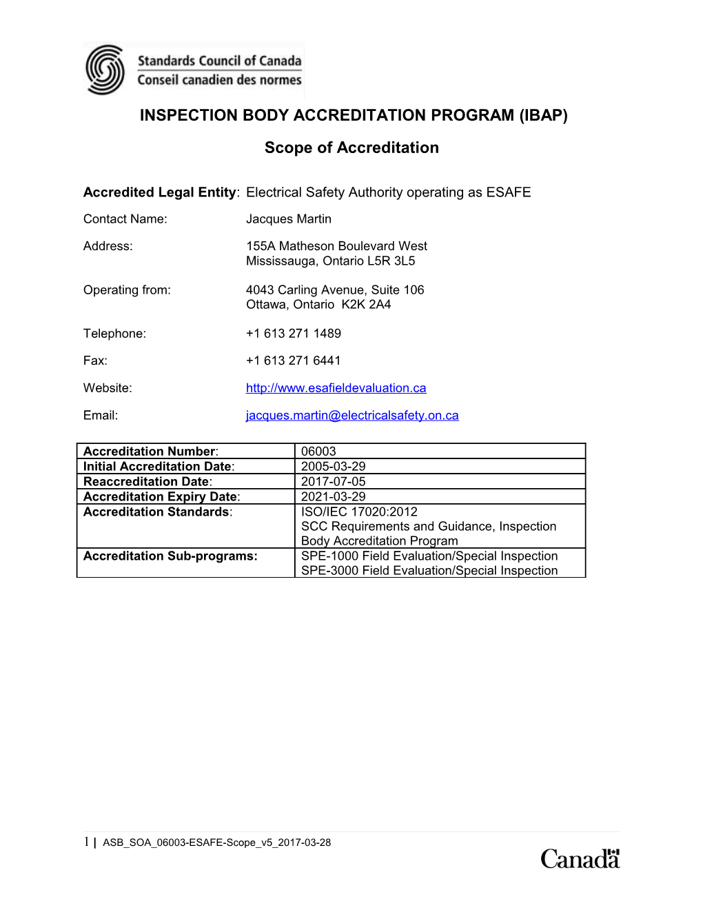 Inspection Body Accreditation Program (Ibap)