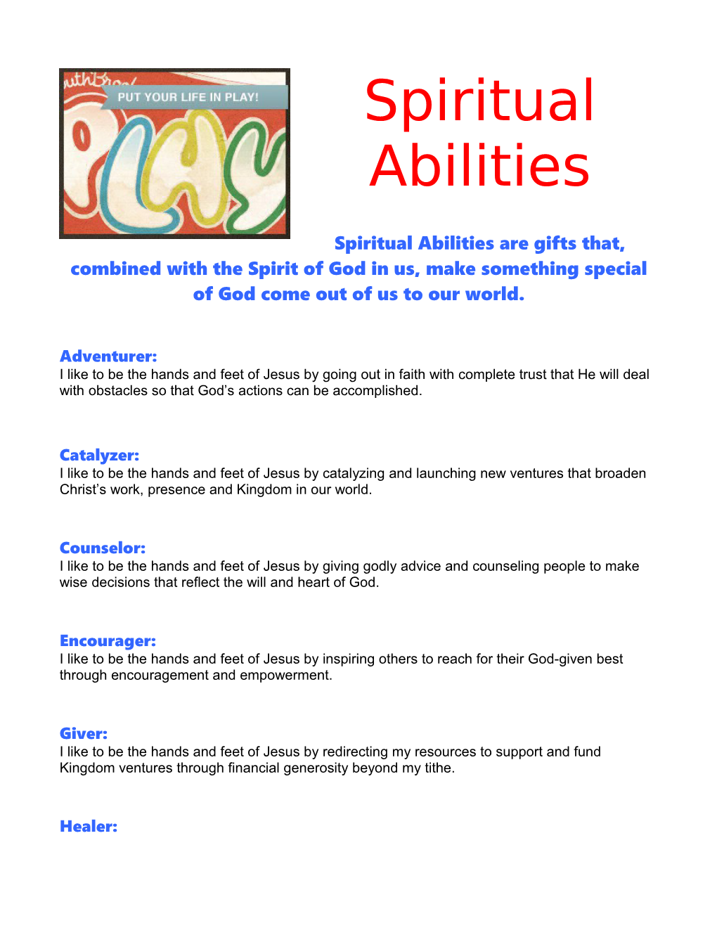Spiritual Abilities