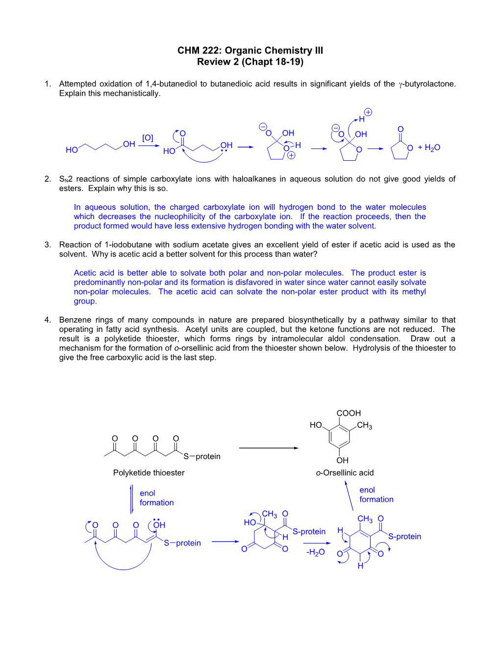 CHM 222: Organic Chemistry III