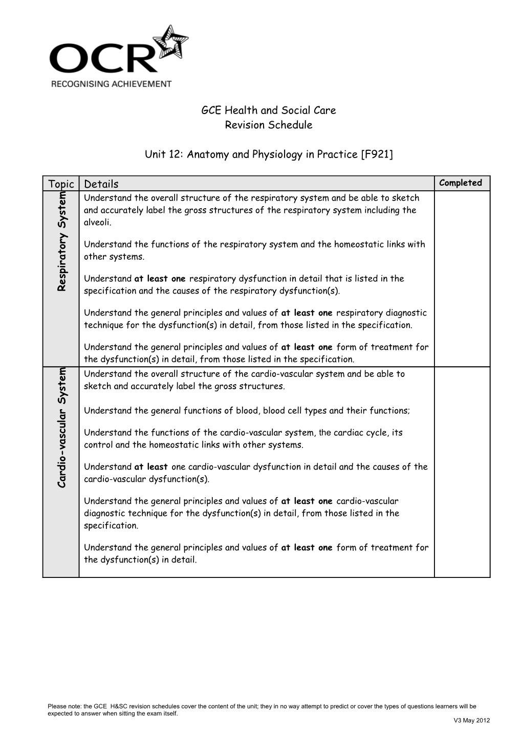 Unit 1: Promoting Quality Care GCE Health and Social Care