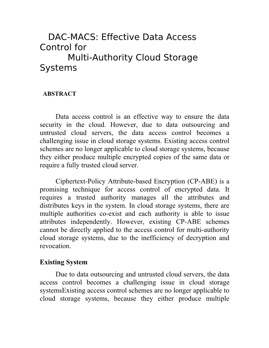 DAC-MACS: Effective Data Access Control For