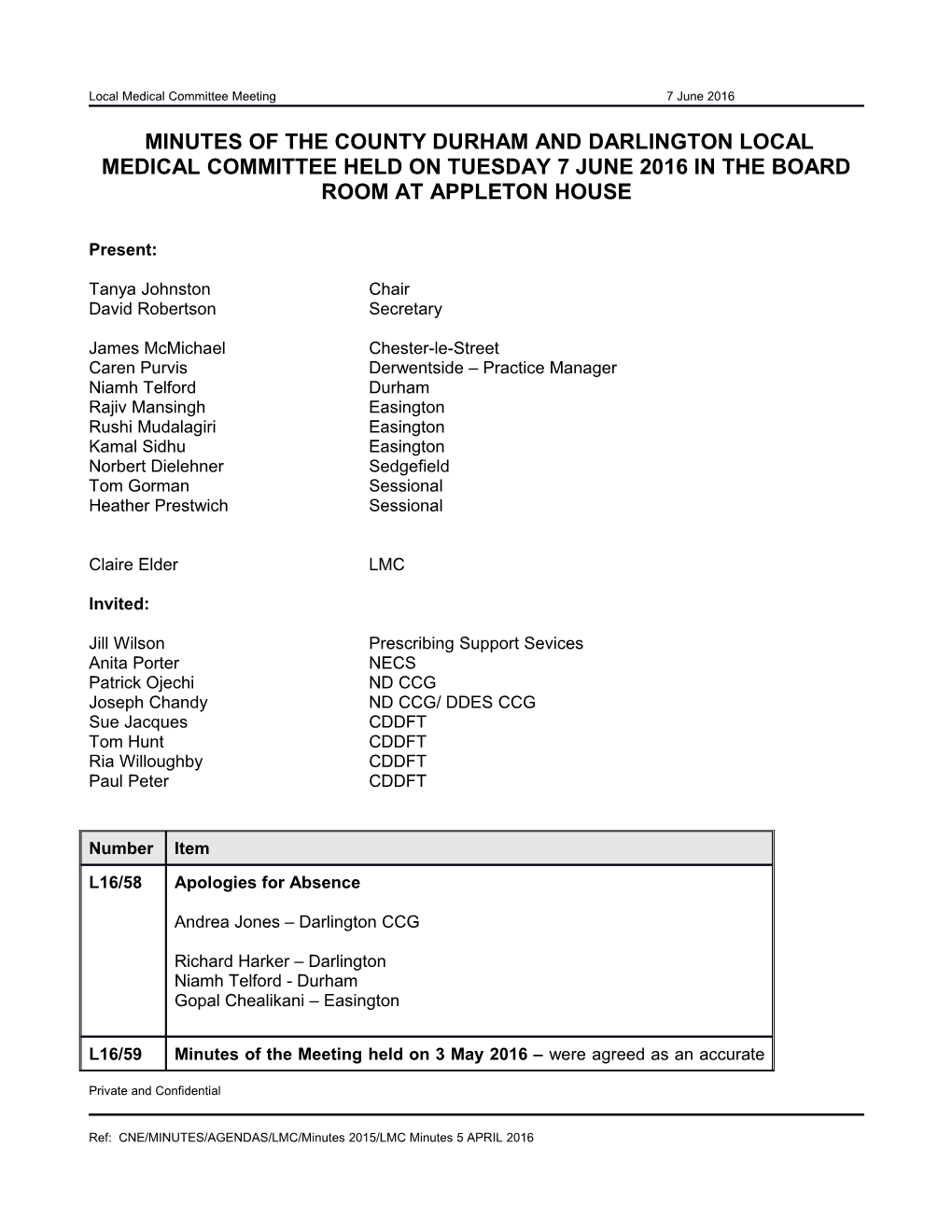 Local Medical Committee Meeting7 June 2016