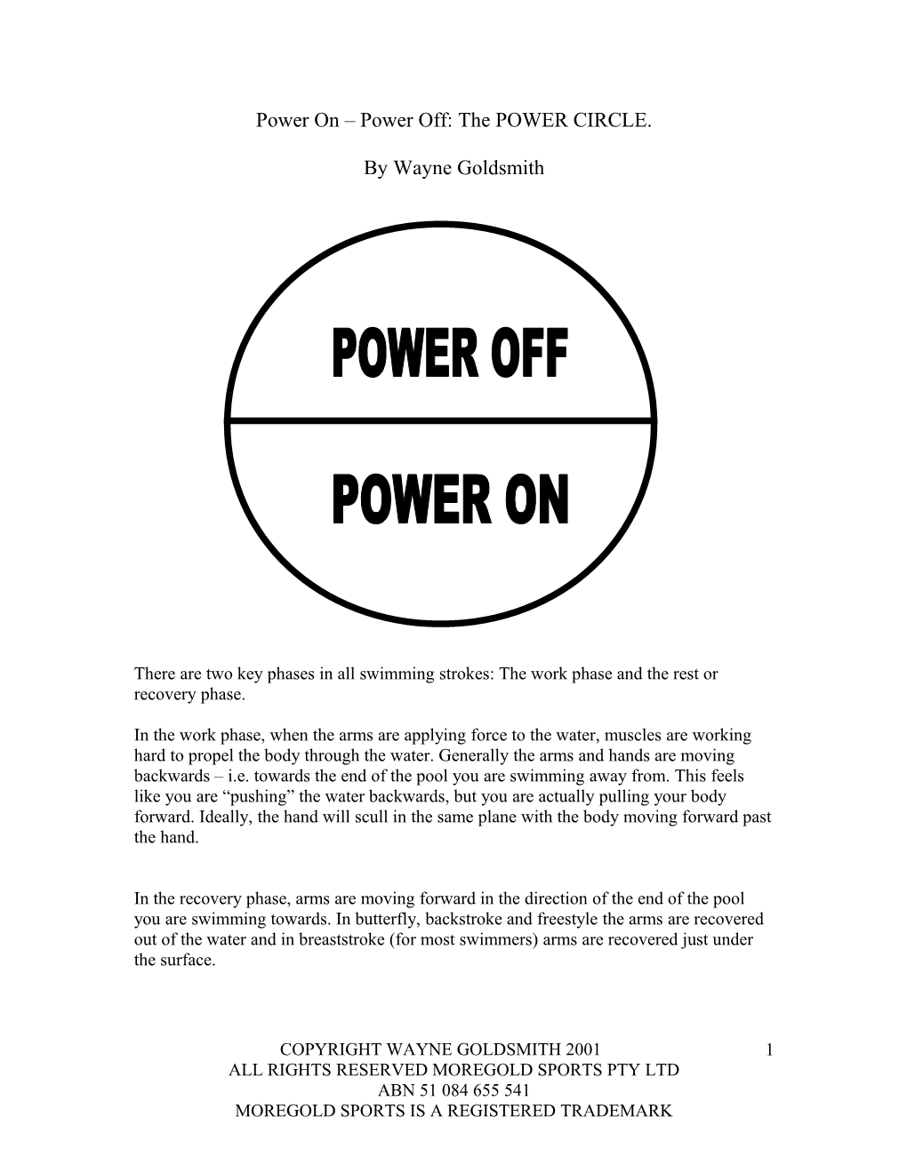 Power on Power Off: the POWER CIRCLE