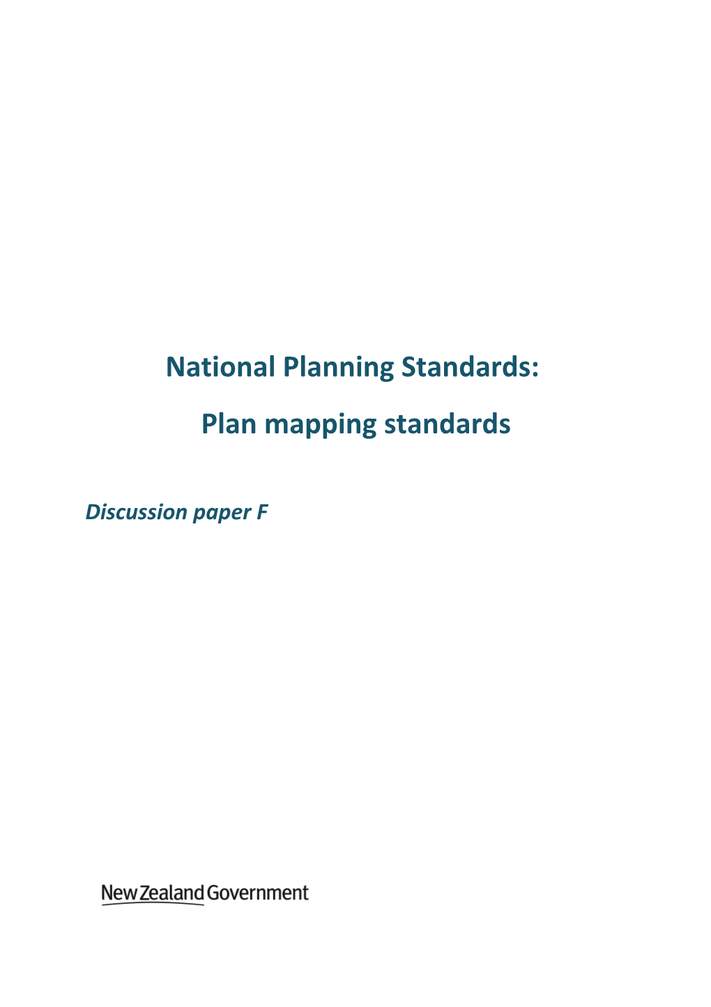 National Planning Standards: Plan Mapping Standards