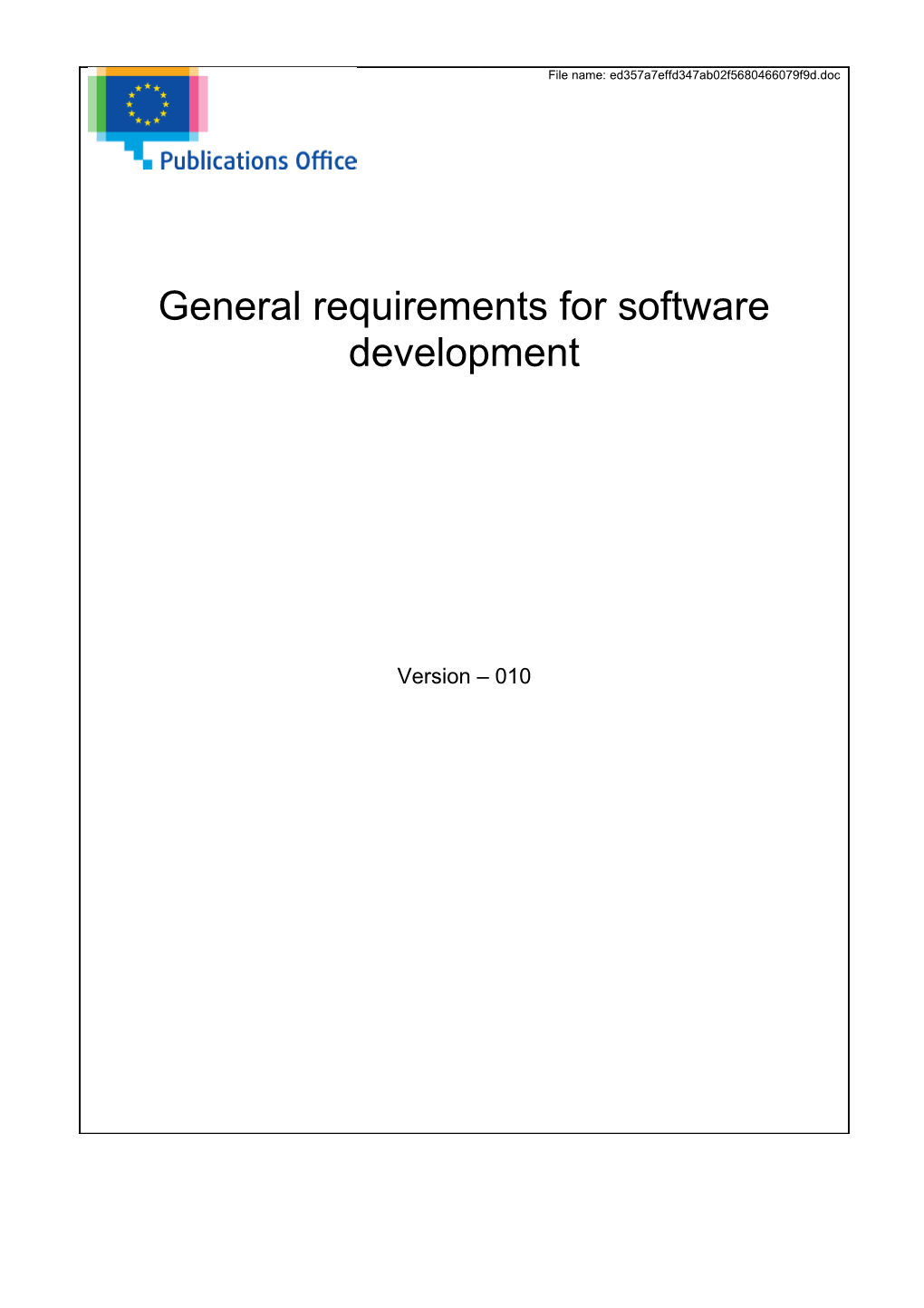 Software Development Guidelines