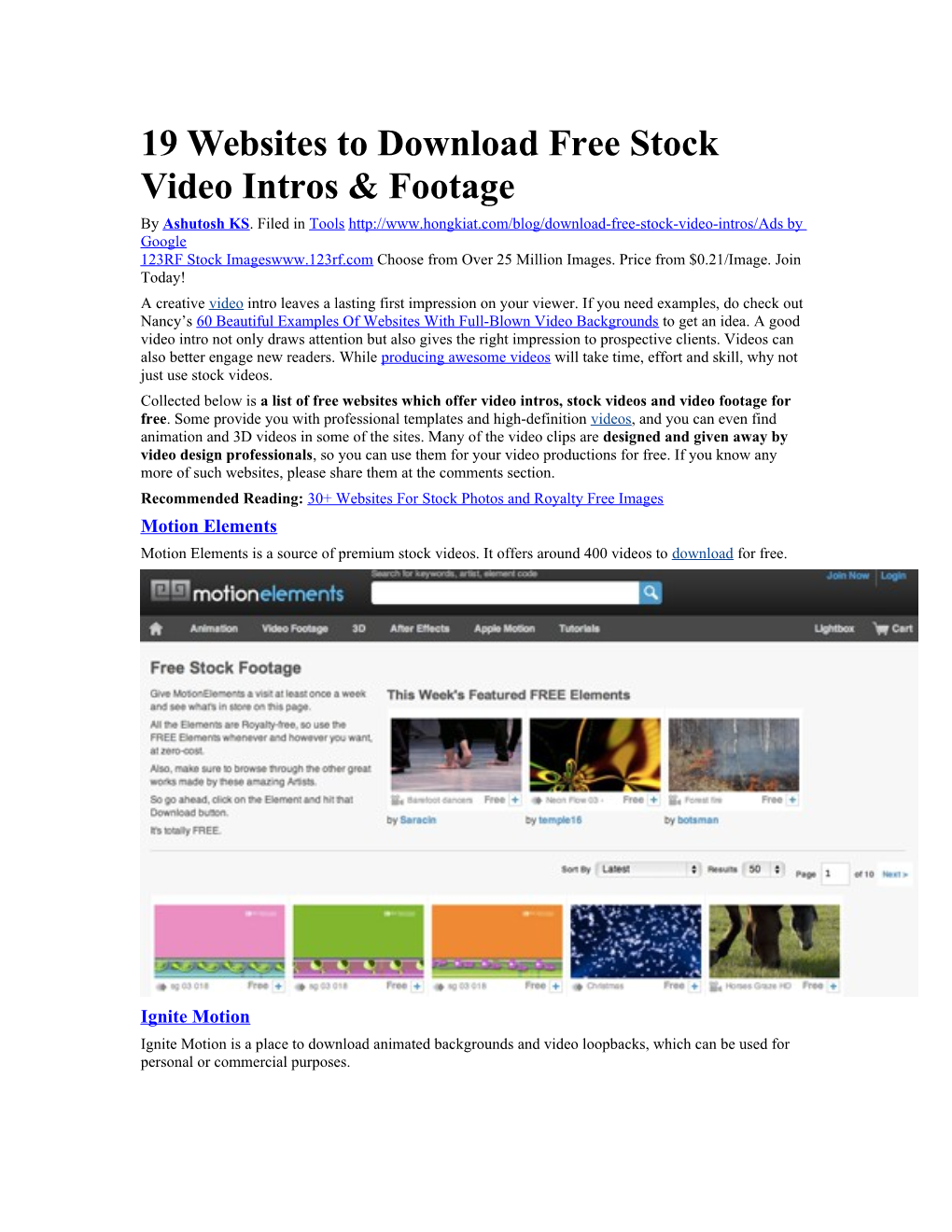 19 Websites to Download Free Stock Video Intros & Footage