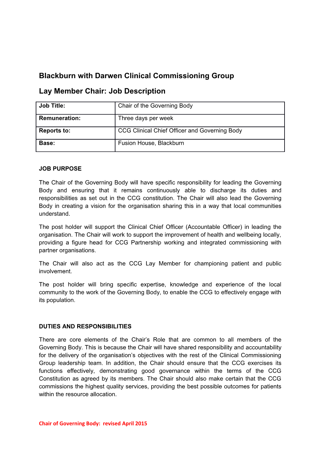 Blackburn with Darwen Clinical Commissioning Group