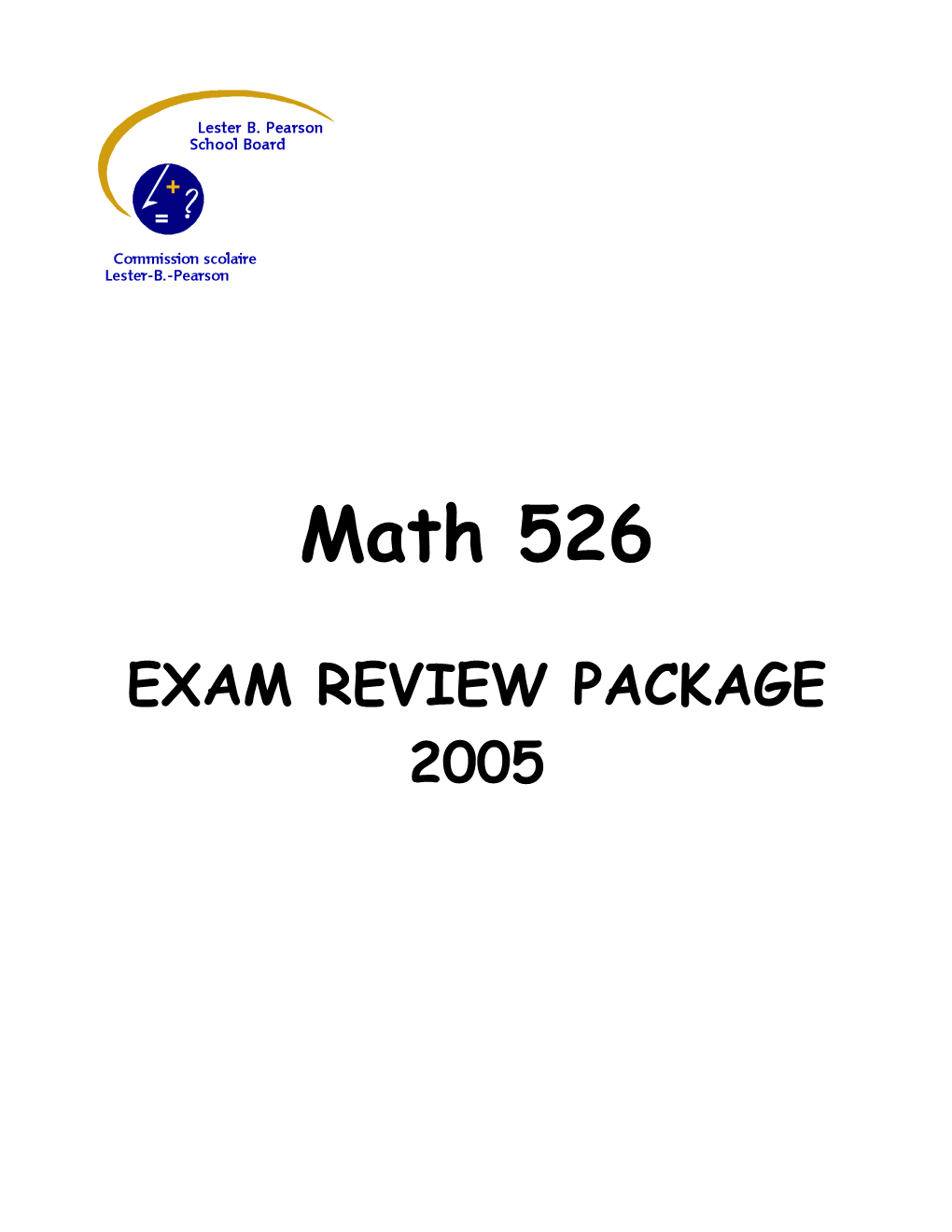 Exam Review Package