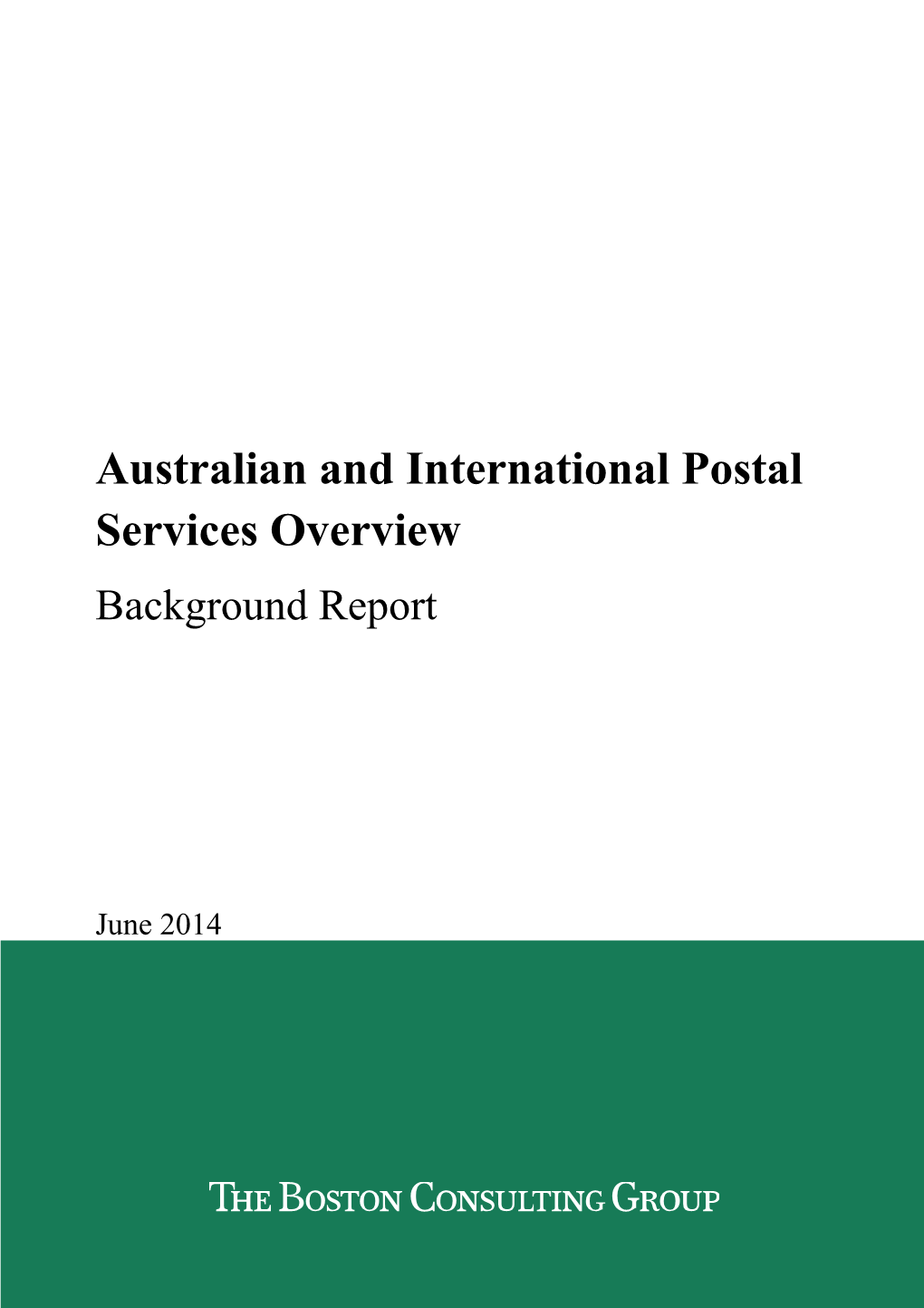 Australian and International Postal Services Overview