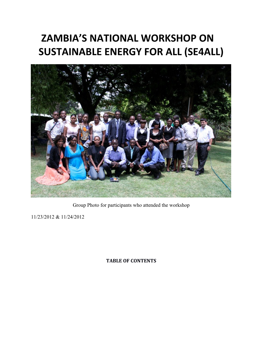 Sustainable Energy for All (Se4all)