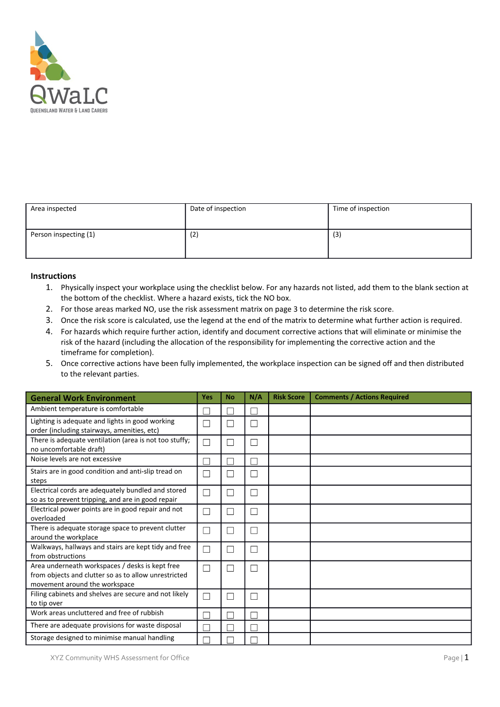 Risk Assessment Matrix