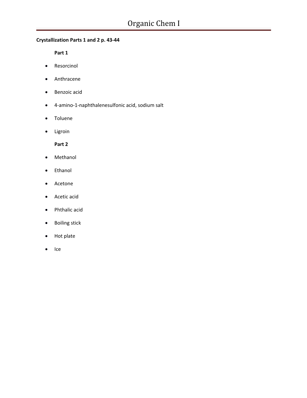 Crystallization Parts 1 and 2 P. 43-44