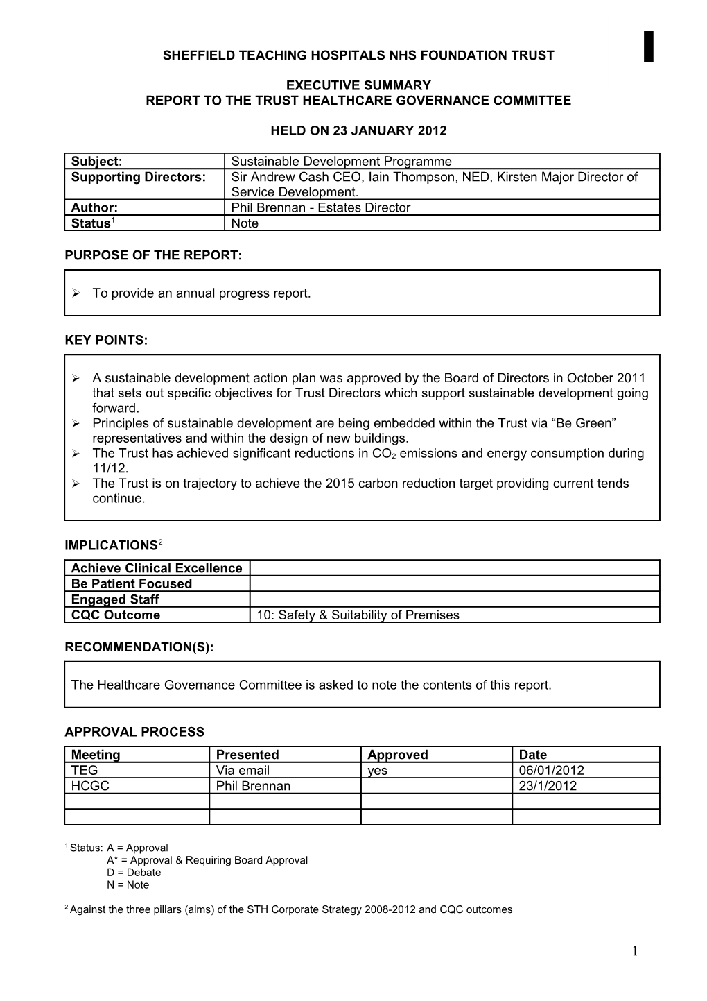 HCGC - Sustainability Paper September 2010