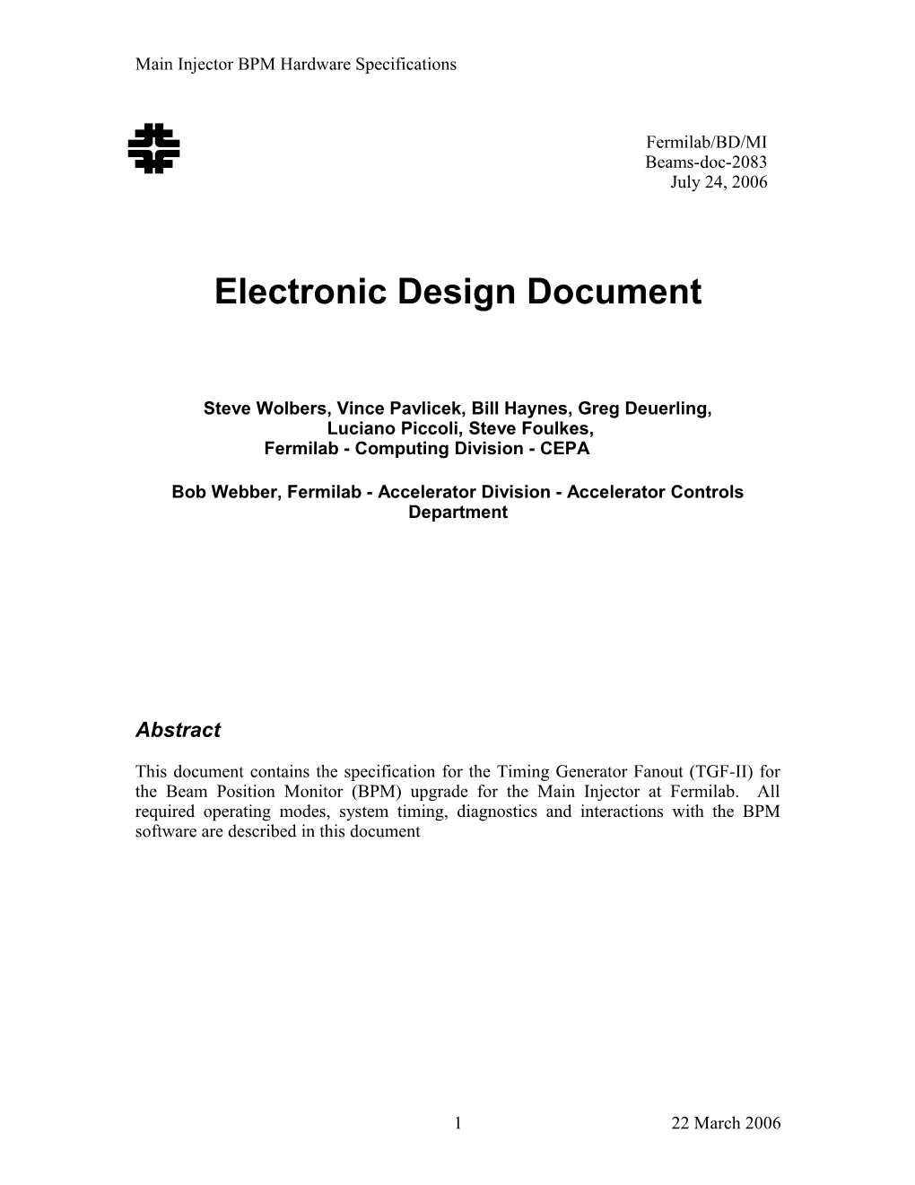 Electronic Design Document
