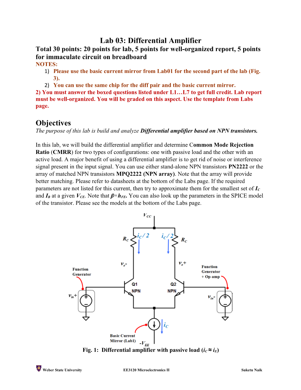 Lab3: Diff Pair BJT