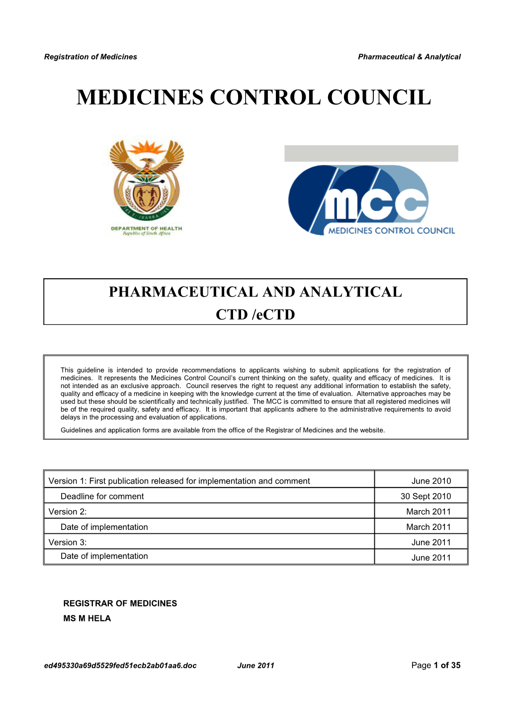 Medicines Control Council