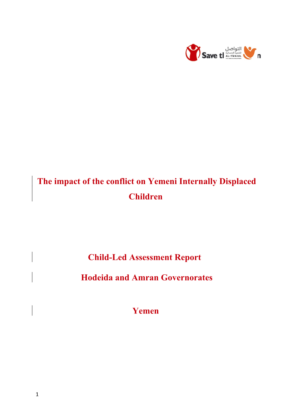 The Impact of the Conflict on Yemeni Internally Displaced Children