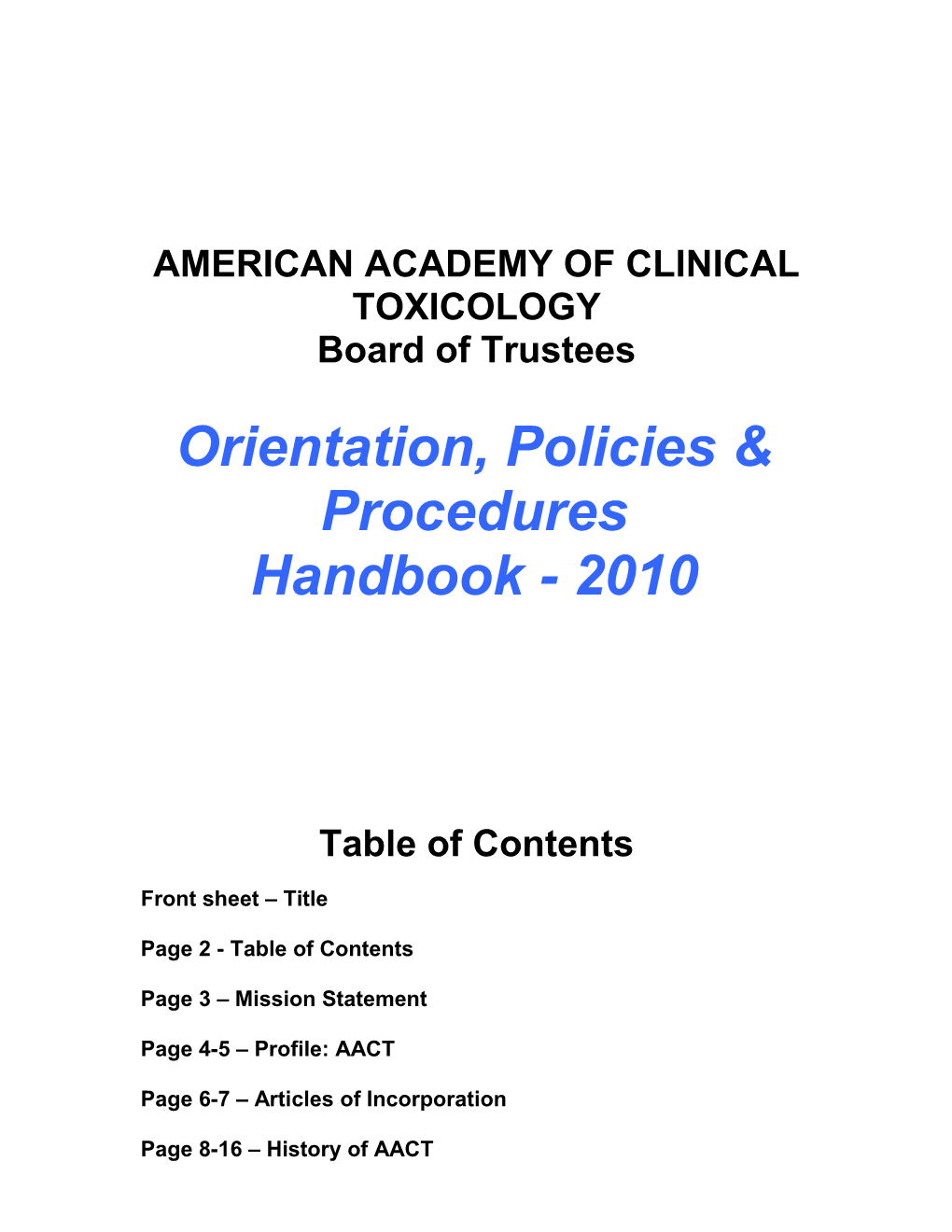 Americanacademy of Clinical Toxicology