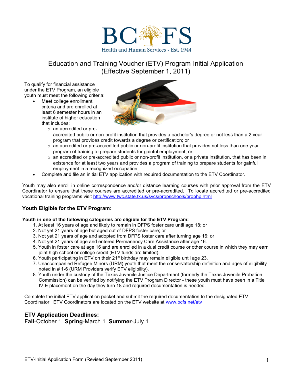 Texas Education Training Voucher Program