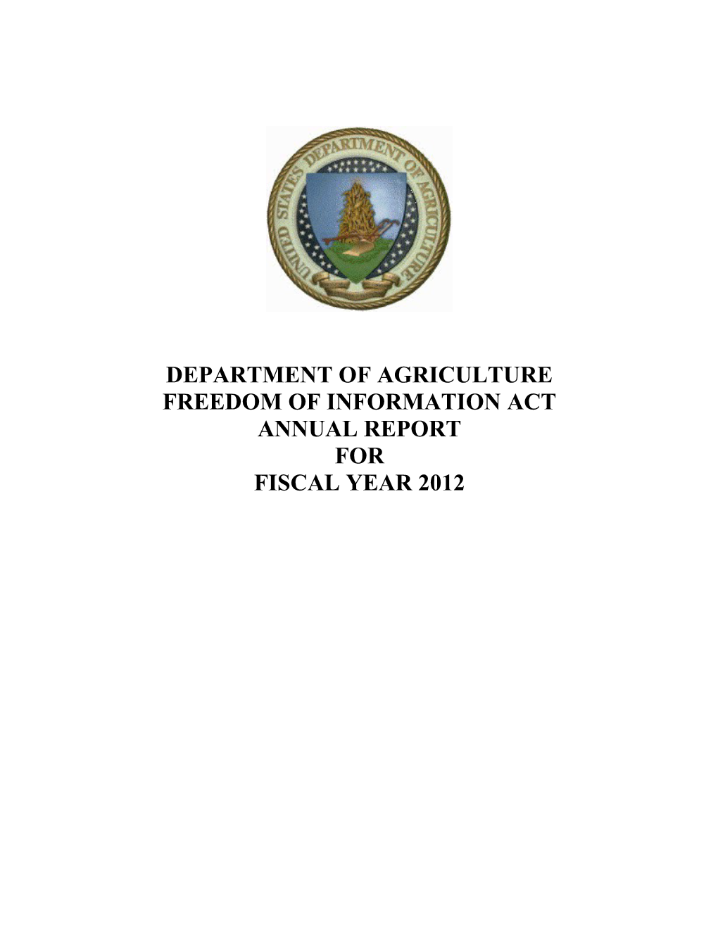 FY2012 FOIA Annual Report