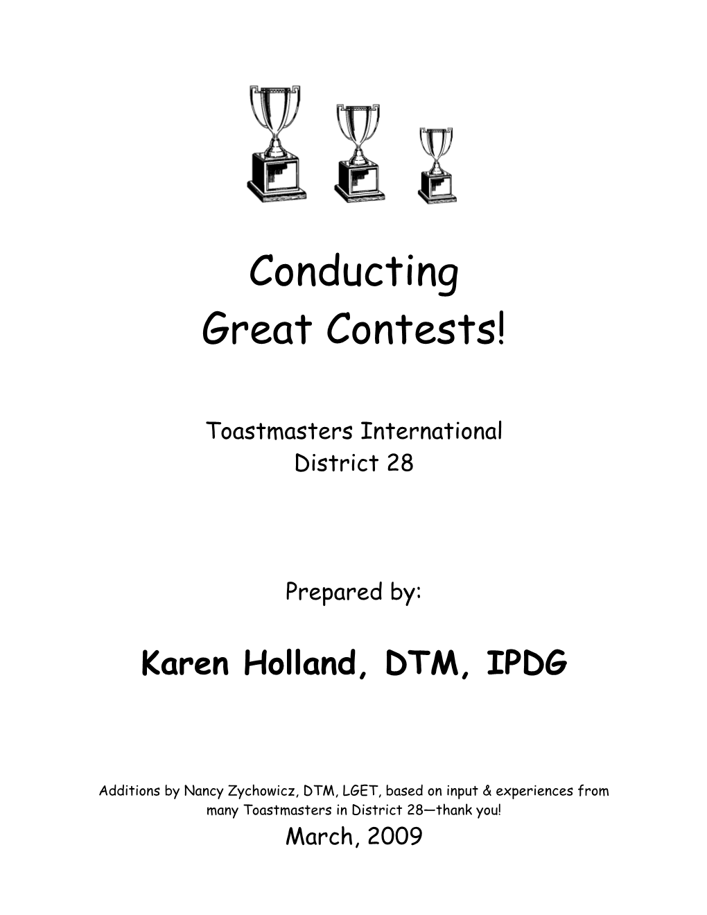 Toastmasters Speech Contest
