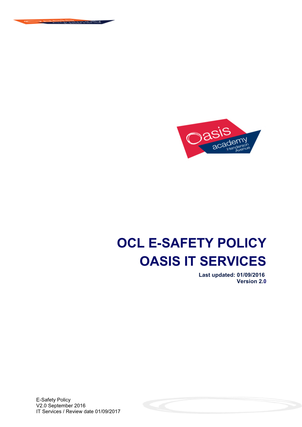 OCL E-Safety Policy