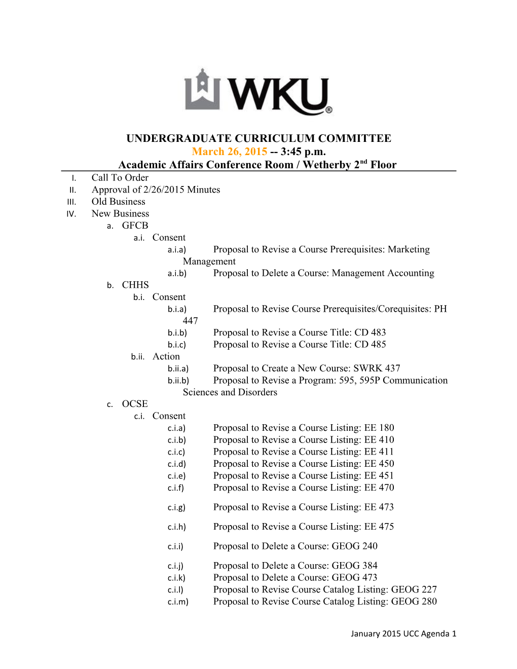 B)Proposal to Delete a Course: Management Accounting