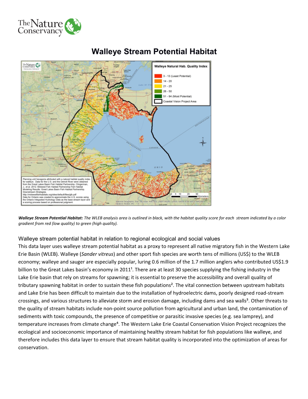Walleye Stream Potential Habitat