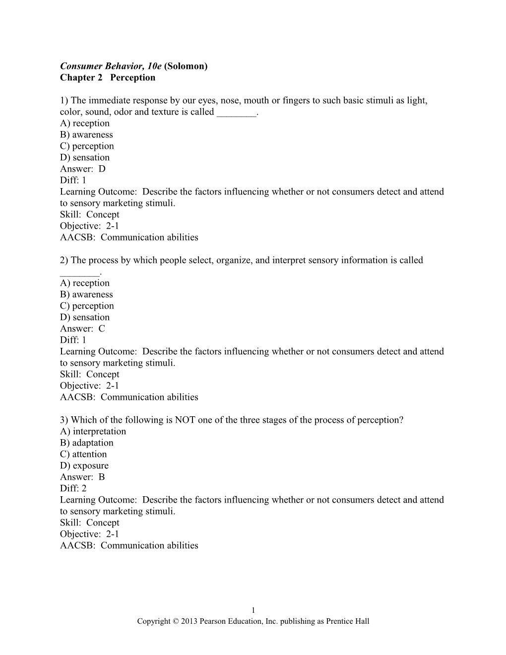 Consumer Behavior, 10E (Solomon)